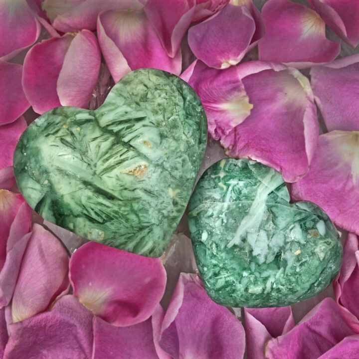 Brecciated Chrysoprase Healing Love Heart