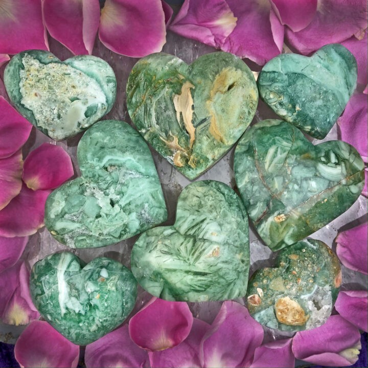 Brecciated Chrysoprase Healing Love Heart