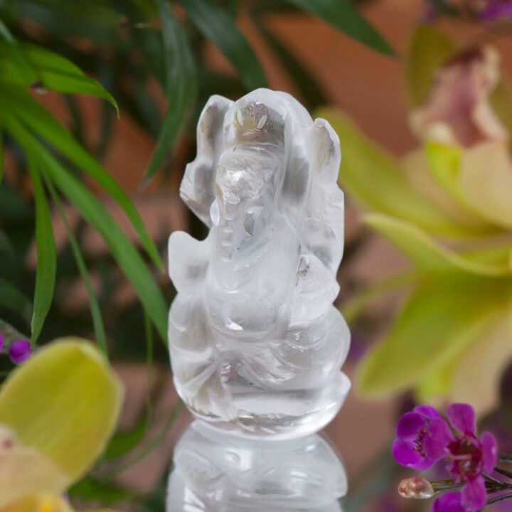 Clear Quartz Great Luck Ganesha