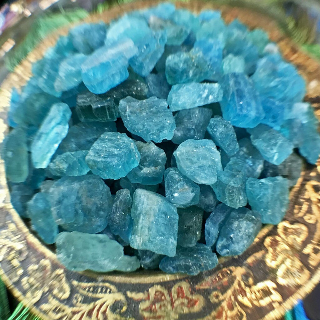 Sage Goddess Natural Blue Apatite Crystal for divine guidance