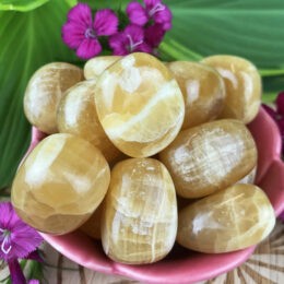 Tumbled Honey Calcite