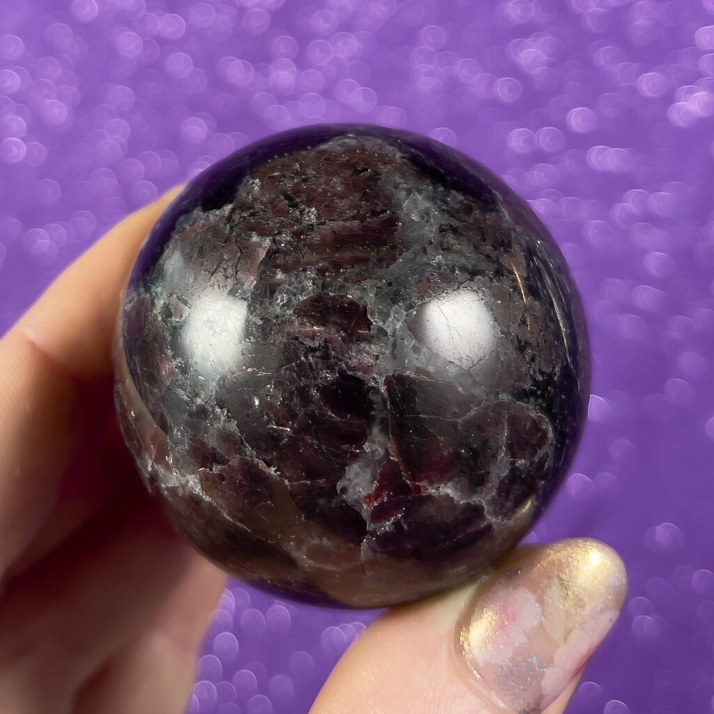 Sage Goddess Gemstone Sale Arfvedsonite with Sphere
