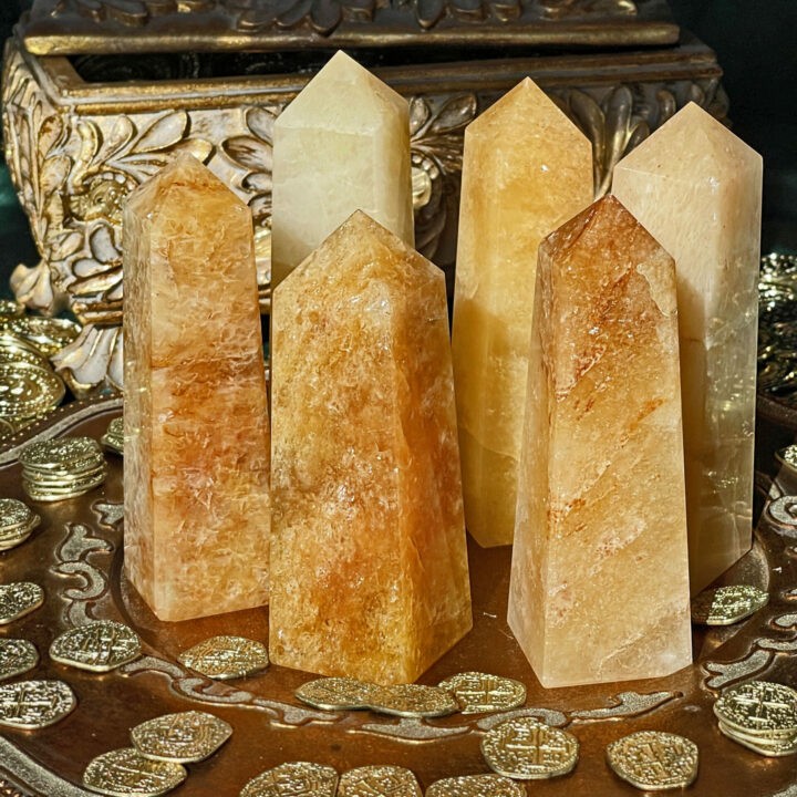 Indian Citrine Prosperity Obelisk