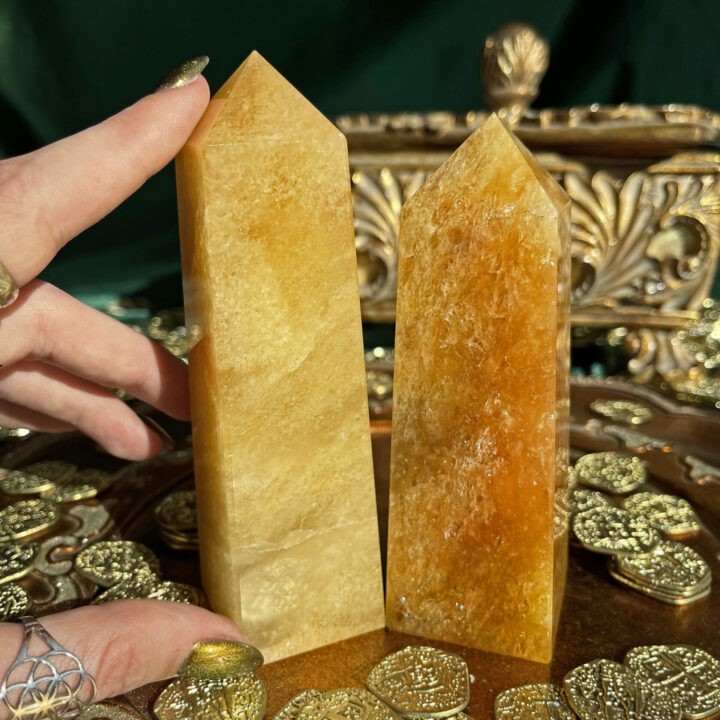 Indian Citrine Prosperity Obelisk