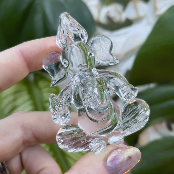 Large Hand Blown Glass Ganesha BeeBop