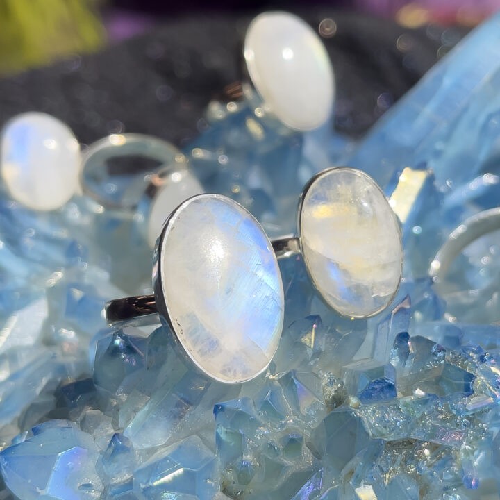 Rainbow Moonstone Magic and Possibility Ring