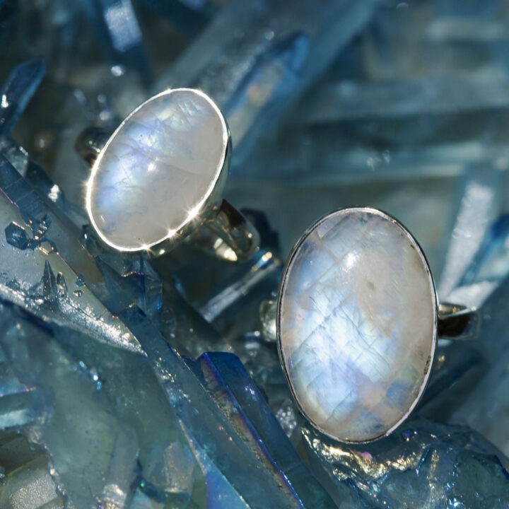 Rainbow Moonstone Magic and Possibility Ring