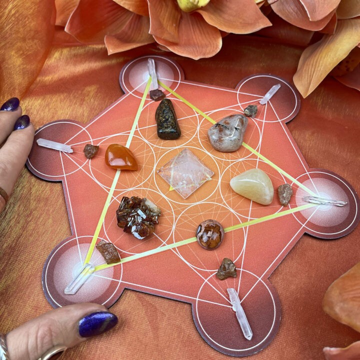 Turn up the Heat Fire Element Crystal Grid Set