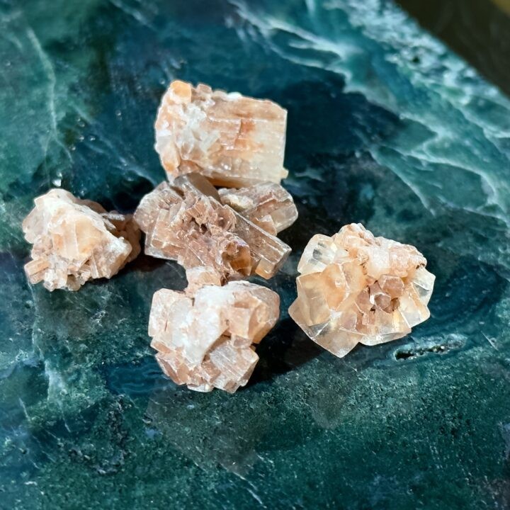 Natural Red Aragonite Cluster