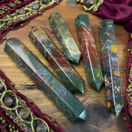 Double Terminated Bloodstone Healing Wand