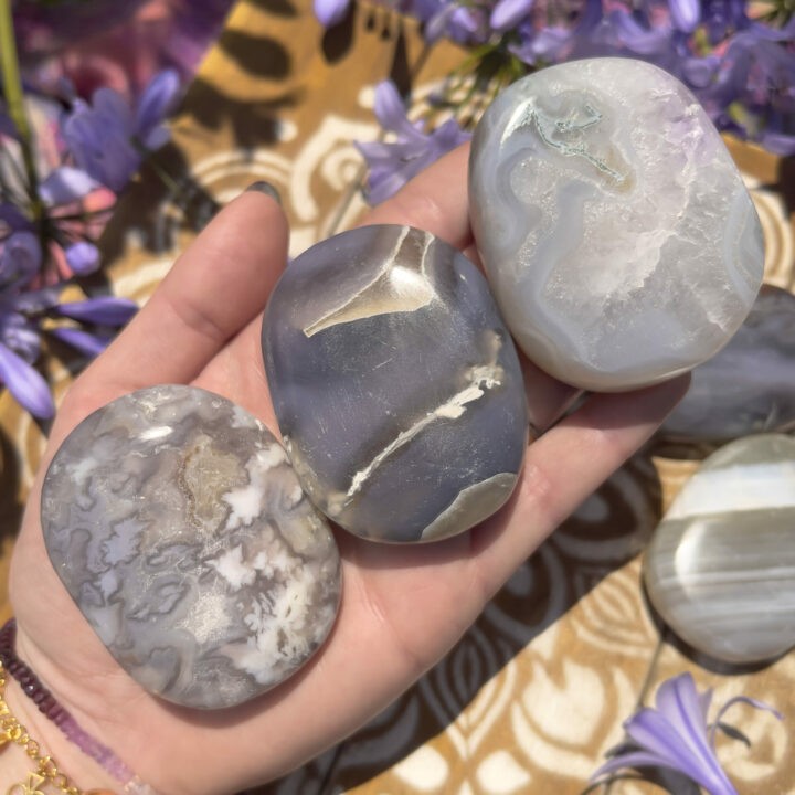 Peace and Protection Agate Palm Stone