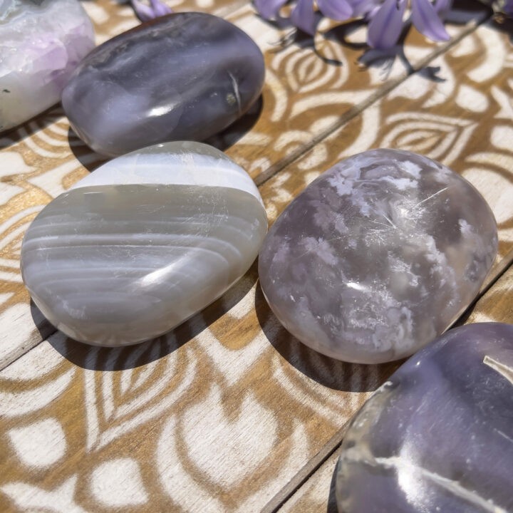 Peace and Protection Agate Palm Stone