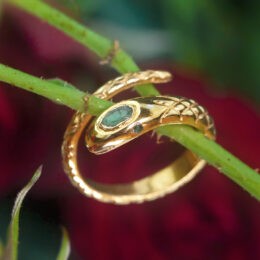 Personal Power Emerald Snake Ring
