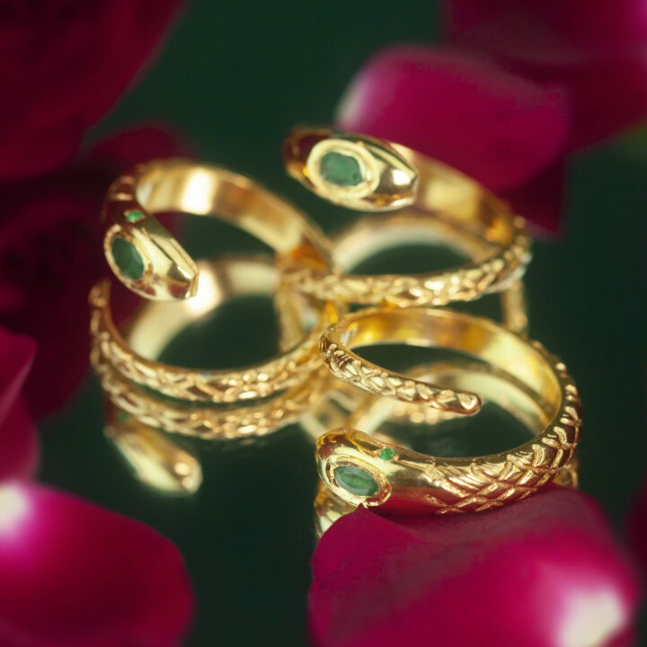 Personal Power Emerald Snake Ring