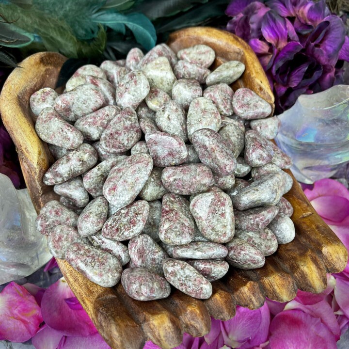 Tumbled Pink Tourmaline in Quartz