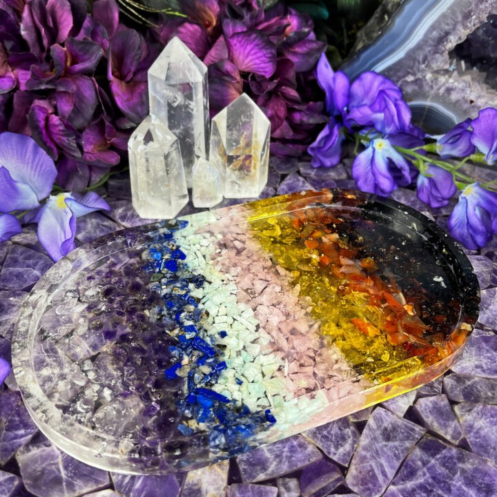 9 Chakra Crystal Orgone Tray