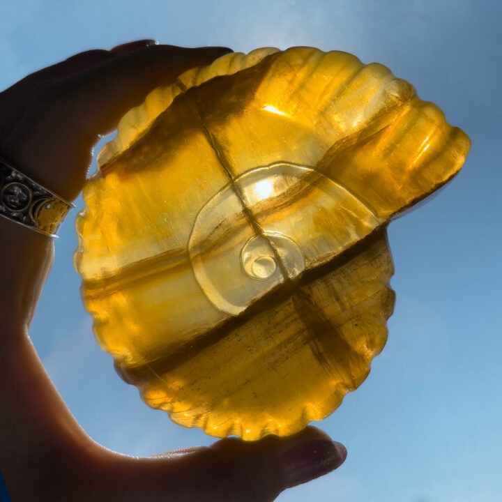 Fibonacci Yellow Fluorite Manifestation Bowl