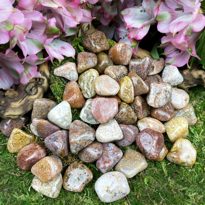 Medium Tumbled Pink Moss Agate