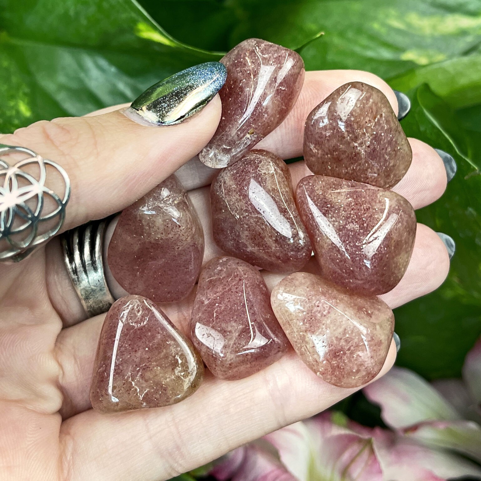 Sage Goddess Small Tumbled Pink Aventurine for light in dark times