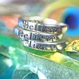 Sterling Silver Believe Ring