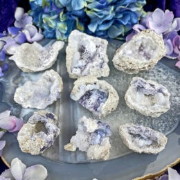Angelic Guidance Chalcedony and Fluorite Geode