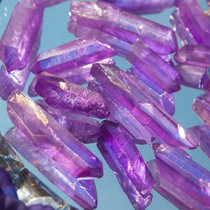 Divine Wisdom Purple Aura Quartz Point