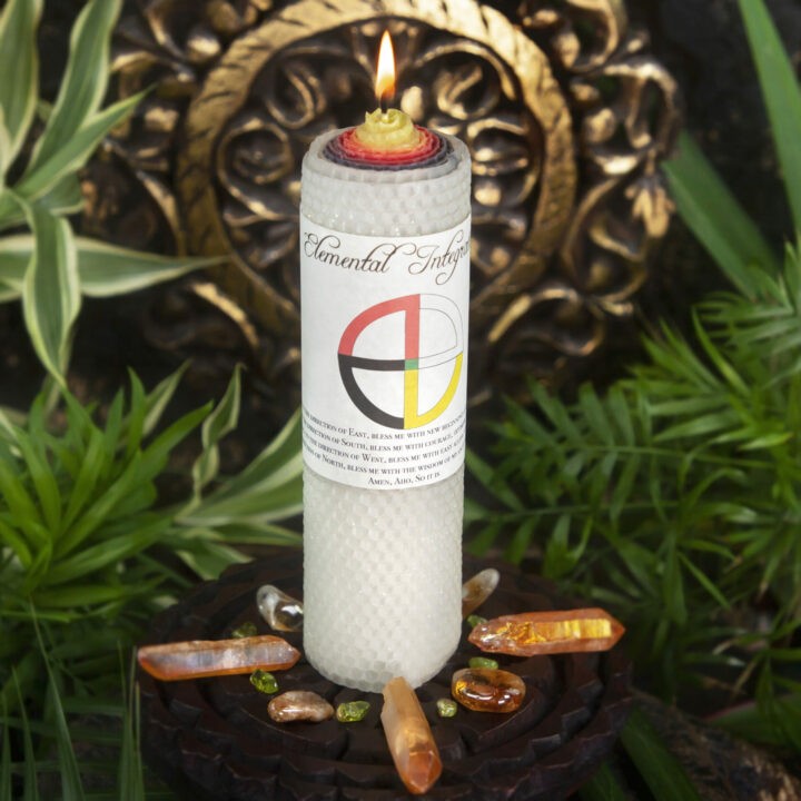 Elemental Integration Beeswax Intention Candle