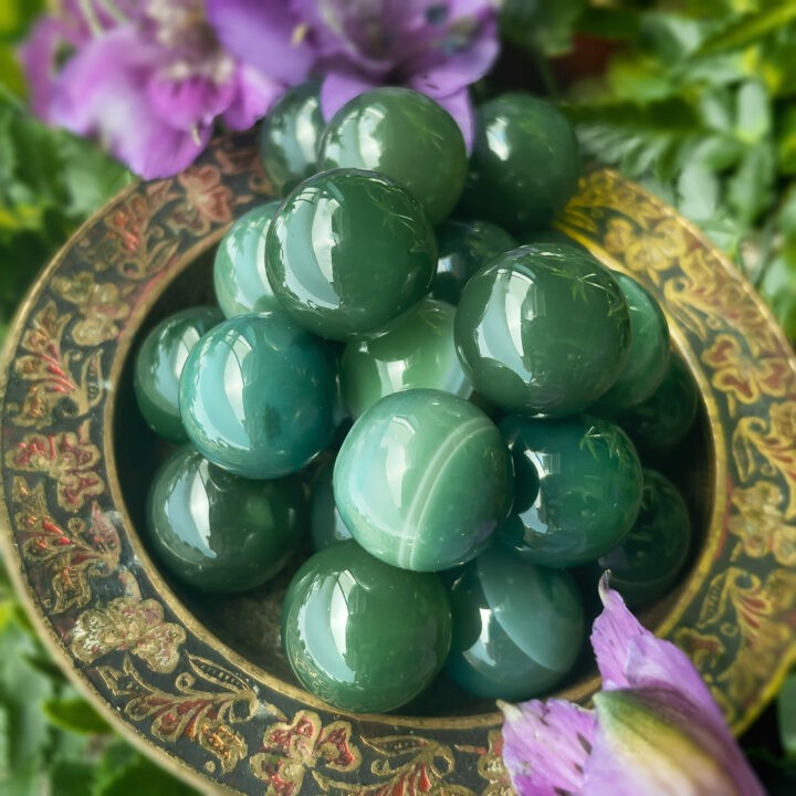 Green Agate Mini Sphere