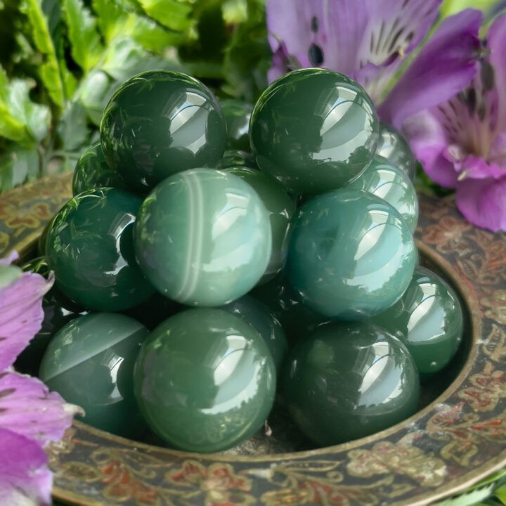 Healing Harmony Mini Green Agate Sphere