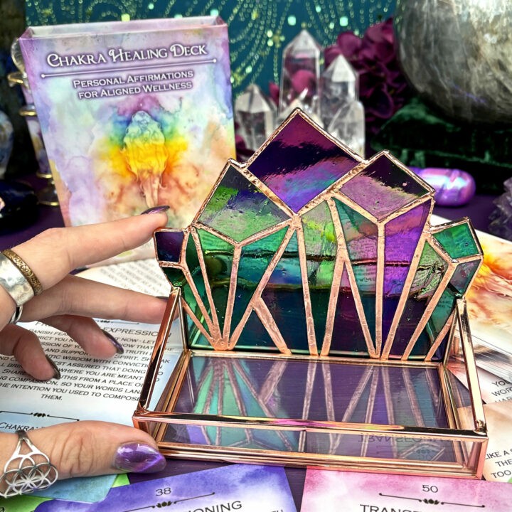 Handmade Glass Oracle Card Holder