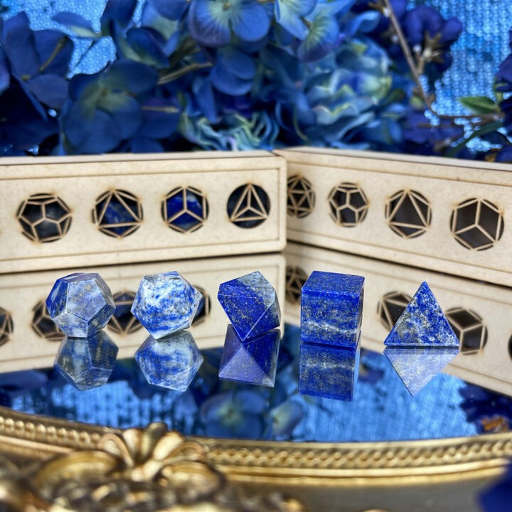 Lapis Lazuli Sacred Geometry Set