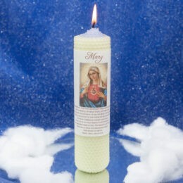 Mary Beeswax Intention Candle