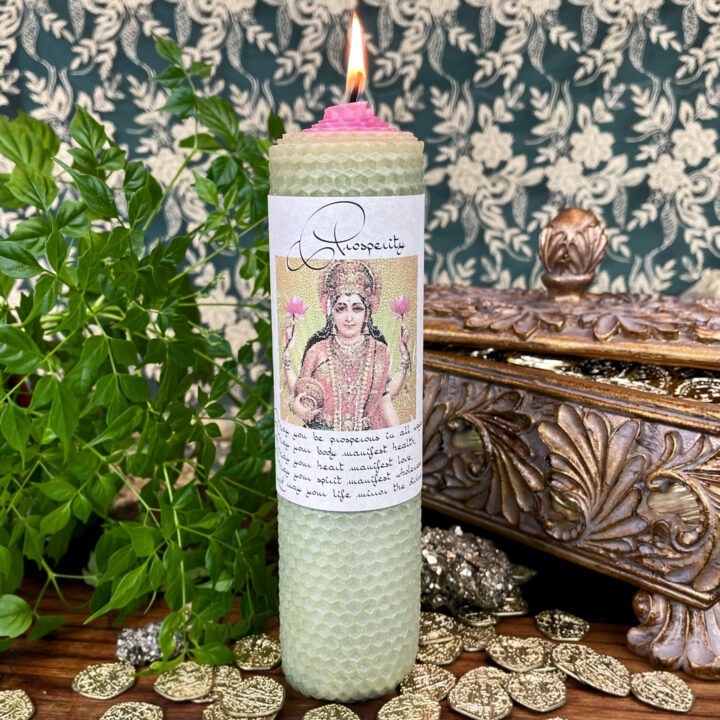 Prosperity Beeswax Intention Candle
