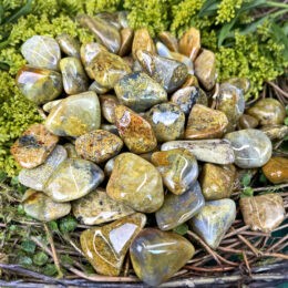 Small Tumbled Yellow Moss Agate