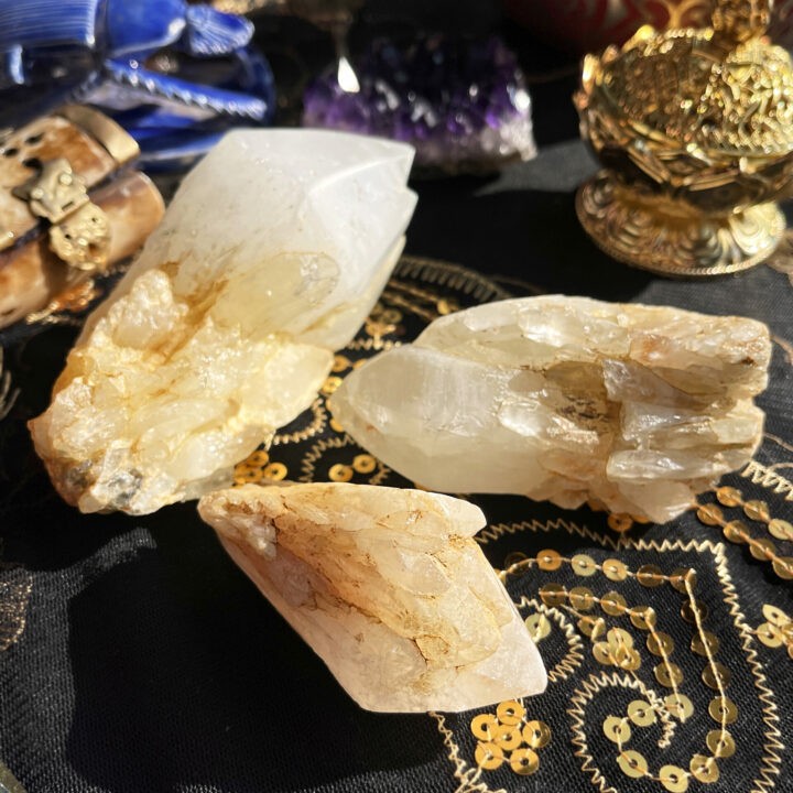 Sage Goddess Sulfur Candle Quartz Alchemy Point for transformation