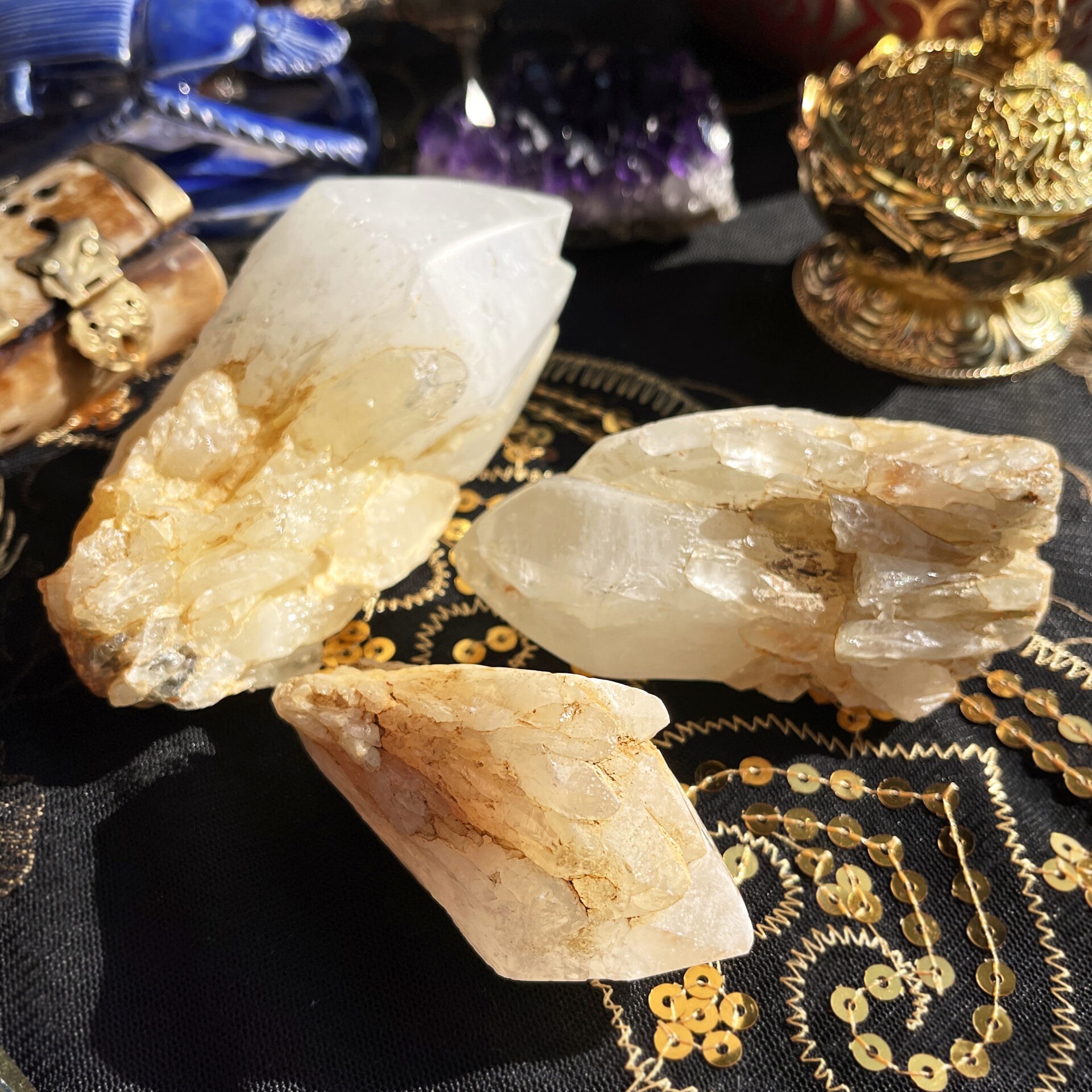 Sage Goddess Sulfur Candle Quartz Alchemy Point For Transformation
