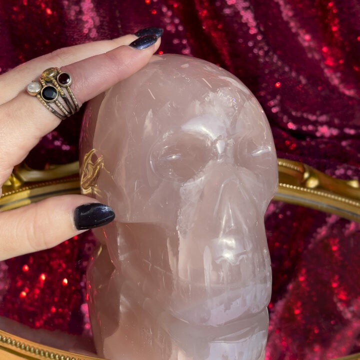 Rose Quartz Skull