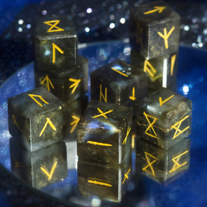 Labradorite Rune Dice