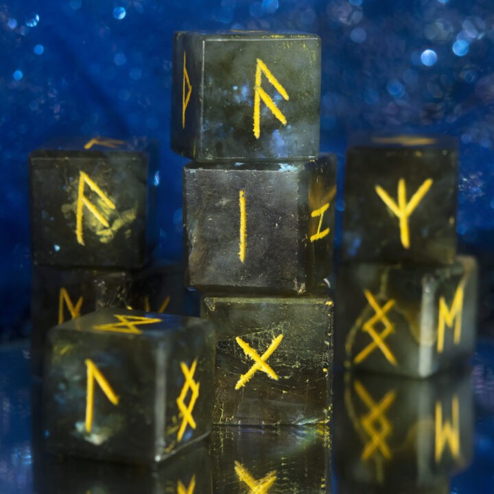 Labradorite Rune Dice