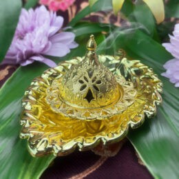 Golden Leaf Incense Burner