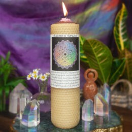 Sacred Space Beeswax Intention Candle