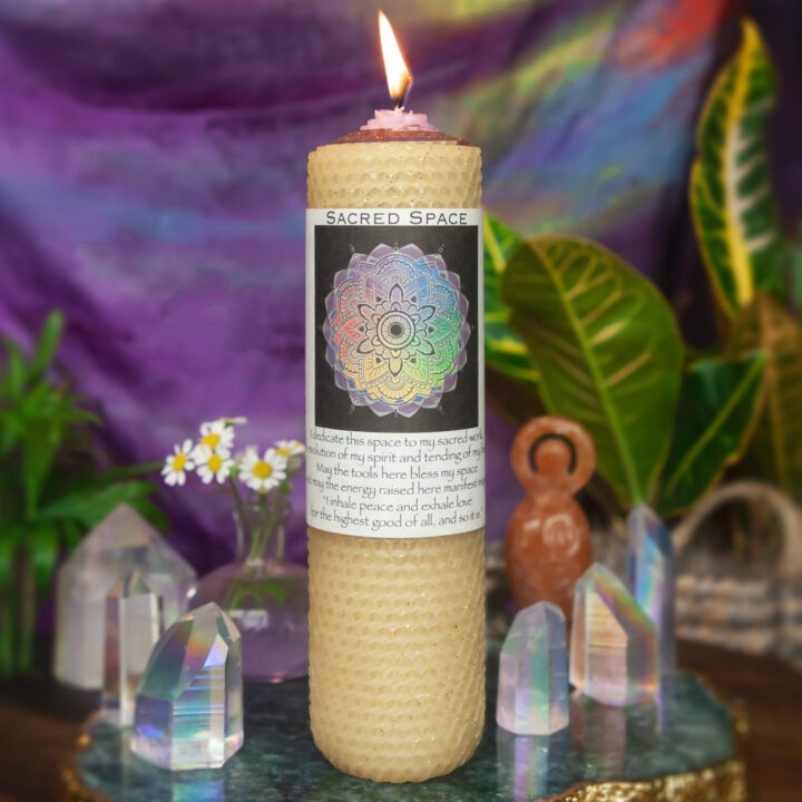 Sacred Space Beeswax Intention Candle