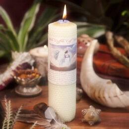 White Buffalo Calf Woman Beeswax Intention Candle