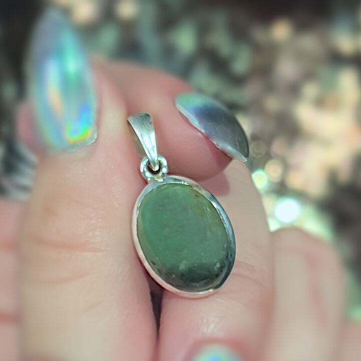 Emerald Sterling Silver Pendant