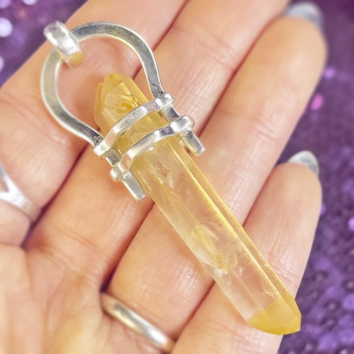 Tangerine Quartz Pendant