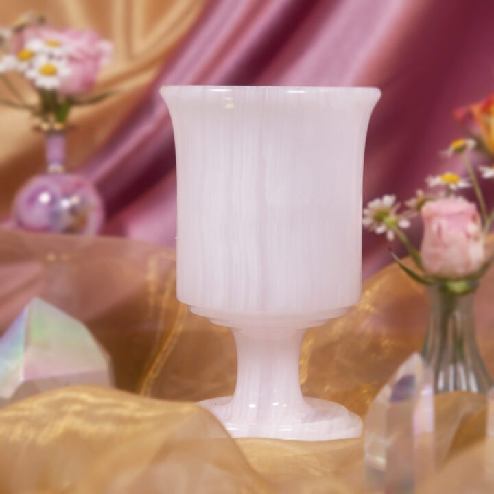 Pink Mangano Calcite Ceremonial Cup