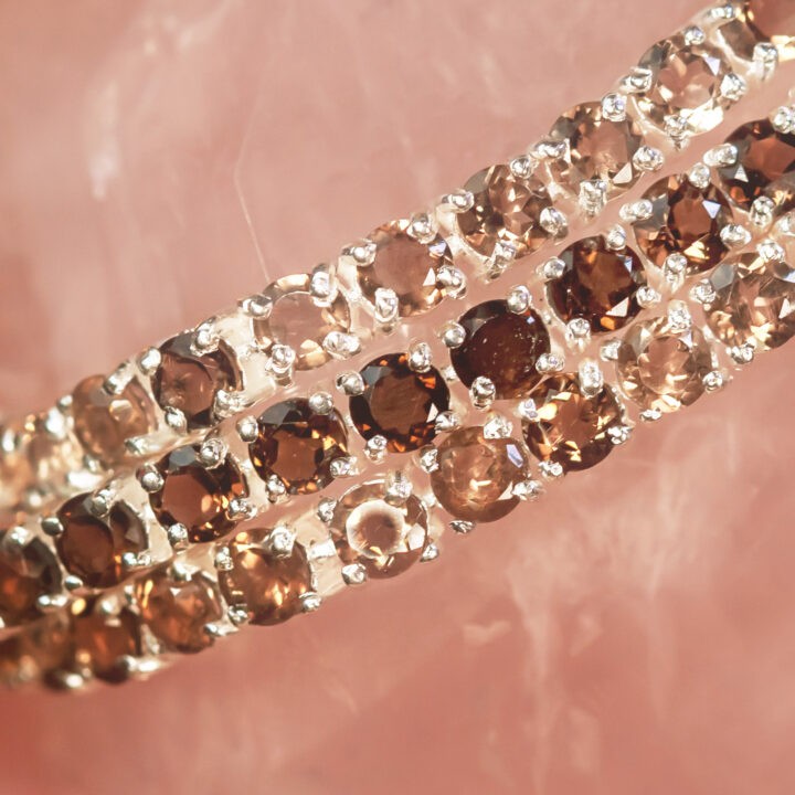 Protect and Transmute Smoky Quartz Tennis Bracelet