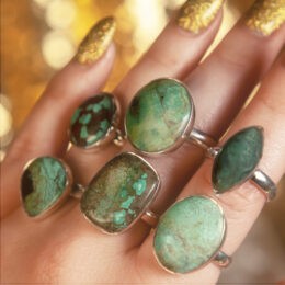 Spiritual Expansion and Purification Turquoise in Matrix Ring