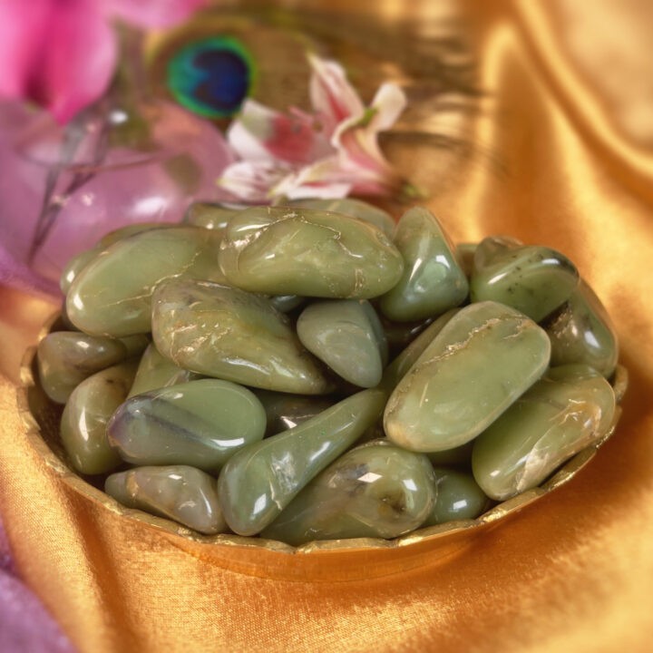 Tumbled Green Chalcedony