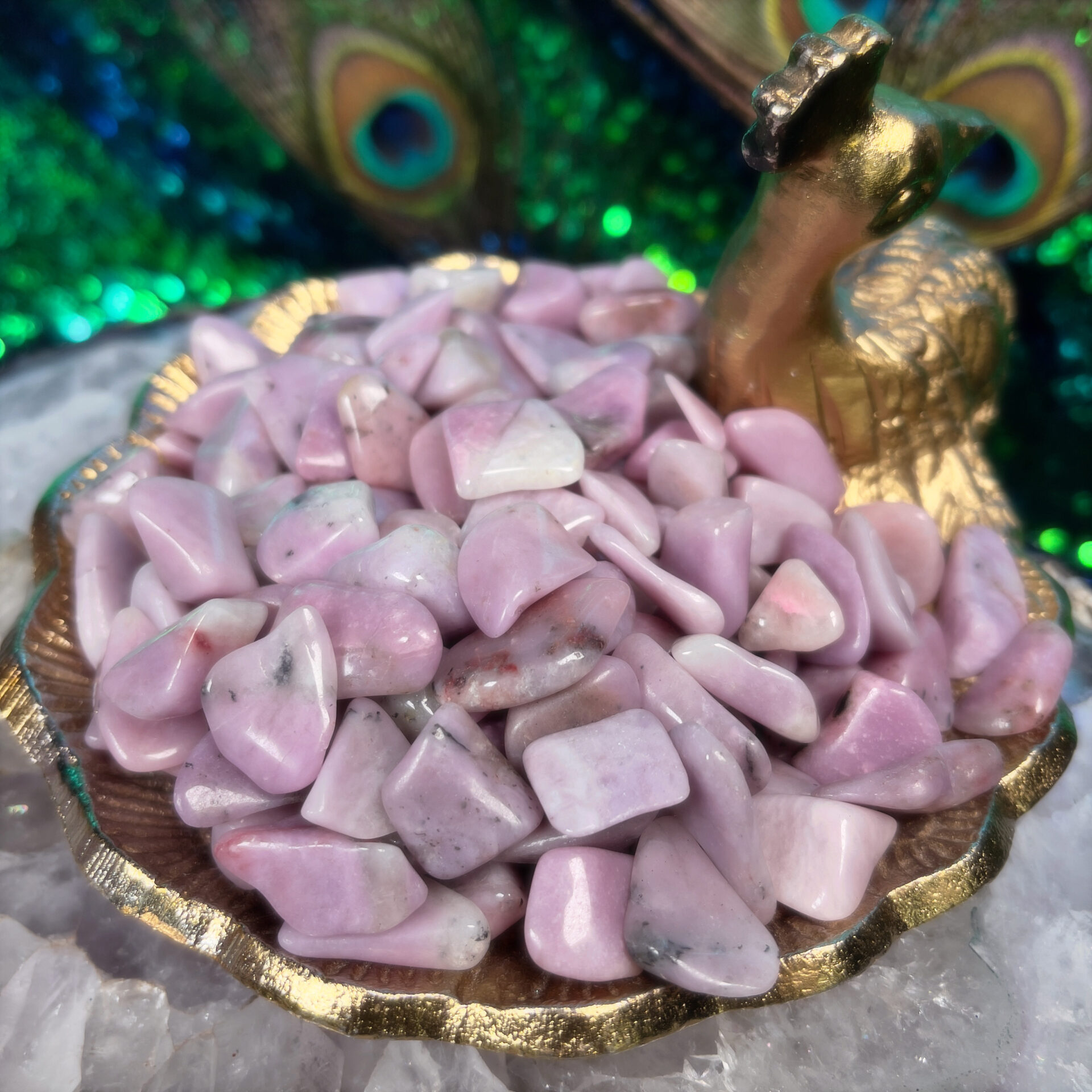 Pink Thulite Tumbled Natural Stone Crystal Healing Chakra Reiki One Large 
